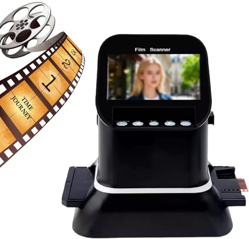 KUSOLE Escáner de película de 22 MP con Pantalla Grande de 4,3, Convierte películas de 120/126/127/135 en Fotos Digitales, adaptadores de película de fácil Carga, con Ranura para Tarjeta SD