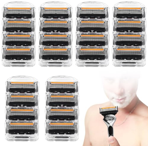 Cuchillas de afeitar ProGlide Wet Shaver para hombre, 24 cuchillas de repuesto para afeitadora en húmedo, paquete económico de 5 cuchillas Fusion, cuchillas Pro Glide, Fusion 5 ProGlid
