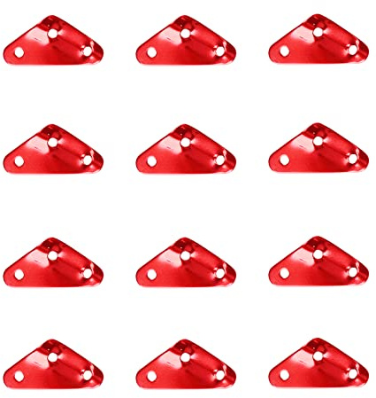 Azarxis Aluminium Guyline spännare kille rep justerare vindsnöre spänne 12-pack lätt för camping vandring backpacking picknick utomhus tält tillbehör (triangelform (röd) – 12-pack)