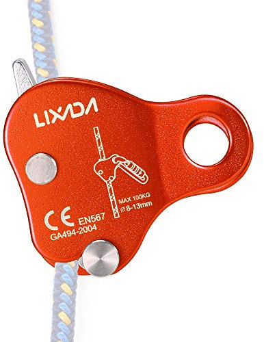 Lixada Klettern Schutz Ascender / 220LB Klettern Sicherungsgerät Seilgriff Outdoor Klettern Takelage 8-13 MM Seil