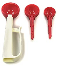 Tupperware Portionart White Pastel Red Measuring Spoon
