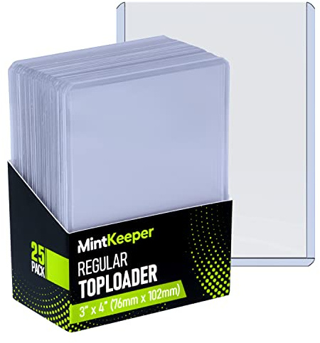 MintKeeper Top loaders Clear Hard Card 35pt Sleeves Compatible with Pokemon, Sports and MTG Toploaders (25 Pack)