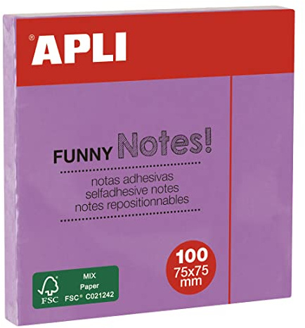 APLI NOTE FUNNY 75X75 VIOLA PASTEL