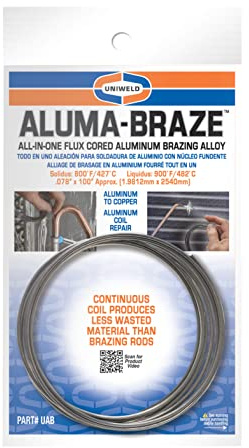 Uniweld UAB Aluma-Braze™, All In-One Flux Cored Aluminum Brazing Alloy