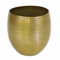 Orientalischer Blumentopf Übertopf Blumenkübel Vega S Gold 25x25 cm rund aus Aluminium mit Hammerschlag Luxus Metall Pflanzkübel Boho Casa Moro ABK704