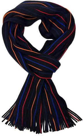 Rotfuchs Strickschal Damenschal Winterschal Herrenschal Streifen schwarz blau orange Made in Germany