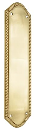 Infinity Decor Plaque de poussée demi-ronde style géorgien finition laiton poli 300 x 75 mm Idéal pour portes d'entrée intérieures ou extérieures