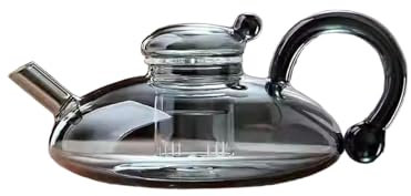 Juego de tetera minimalista de alta borosilicato de estilo nórdico, tetera nórdica (gris transparente)