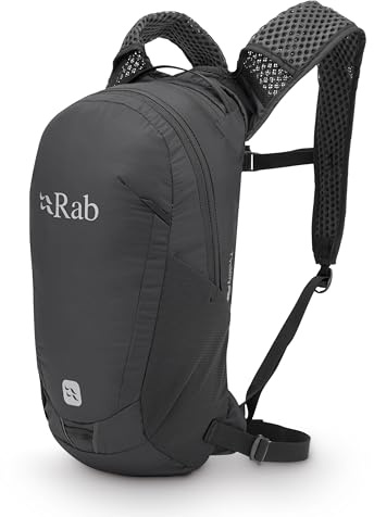 Rab Tygen Backpack - Lightweight Breathable Daypack for Travel, Hiking, & Commuting - Black - 18-Liter (Back Length - Medium)