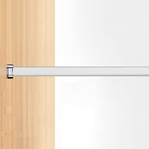 YCVAWEOD Asta sospesa in Metallo per Armadio dell'Armadio Nizer con Cappucci di ghisa Oro/Nero/Bianco/Grigio 72in/182,8 cm LWX