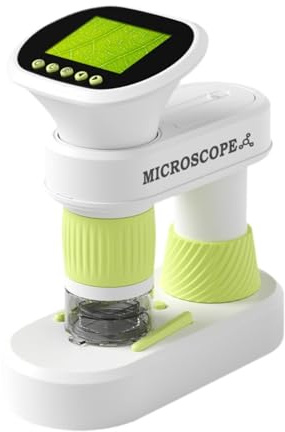 MagiDeal Microscopio Digitale Portatile per Bambini, educativo, 1000x, Tascabile, per Bambini dai 5 ai 7 Anni, Ideale per Lo casa, Bianco