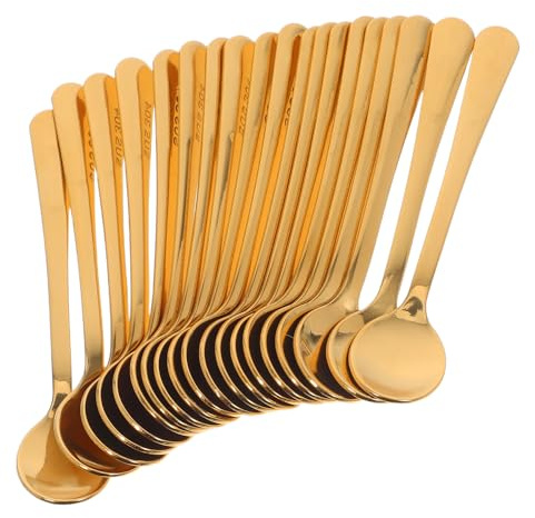 SECFOU 20 Cucharas de Espresso de Acero Inoxidable 304, Mini Cucharas Pequeñas de 7,5 Cm para Café, Especias y Postres, Cucharaditas para Remover Café en Cocina y Repostería