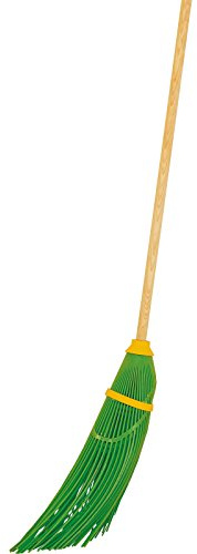La Briantina Scopa da Esterno Ecoline per Giardini e Vialetti, Verde, Lunghezza 55 cm, Attacco del Manico Universale