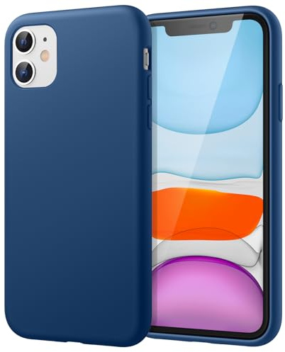 JETech Cover in Silicone per iPhone 11, Blu Cobalto