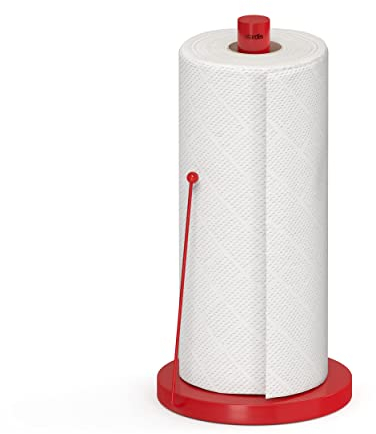 stardis Simply Portarotolo da cucina in acciaio inox, robusto e durevole (rosso)