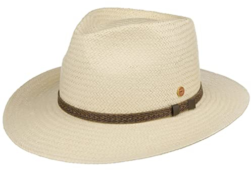 Mayser Maxwell Western Strohhut Sommerhut Sonnenhut Strandhut Herren - Made in The EU Sommer Frühling-Sommer - S (54-55 cm) Natur