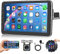 Android Autoradio 1 Din mit GPS Naviagation WiFi DAB 10 Zoll Vertikal Drehbarer Touchscreen Autoradio mit Android/IOS Mirror Link Bluetooth FM/RDS/USB/OBD/DVR Lenkradsteuerung Rückfahrkamera Mikrofon