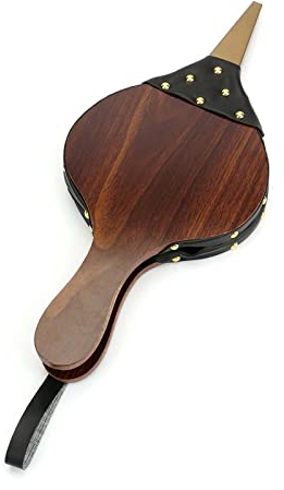 kyaoayo Blasebalg Aus Holz, Blasebalg Für Grill, Manueller Kamin Grillgebläse, Manueller Grillgebläse Für Schornstein Holzkohle Kamin Camping Grill, 39 x 17cm Braun