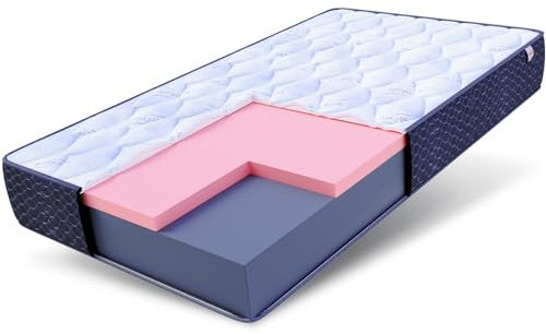 FDM Tempo Matratze 90x200 cm Kaltschaum Höhe 30 cm Härtegrad H4 Visco HR-Schaum Öko-Tex Allergikergeeignet Silver Bezug