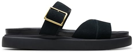 Clarks - Aristella Mule, Sandalia De las mujeres, Black Sde,