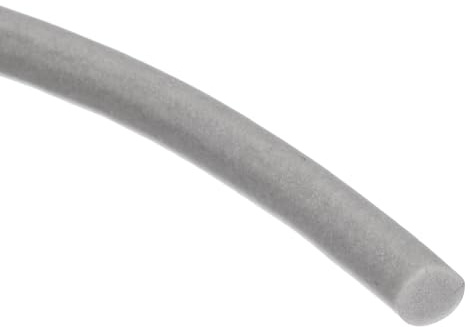 QUARKZMAN Nastro di Tenuta in Schiuma di Silicone, 5,5mm OD x 2,5M Guarnizione Schiuma Silicone Cavo Guarnizioni Tenuta in Gomma Spugnosa per Magazzino Tubo Paraspifferi Porta, Grigio