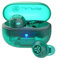 JLab Go Pop ANC Bluetooth Auriculares TWS with Cancelación Activa de Ruido Green Azulado Transparent