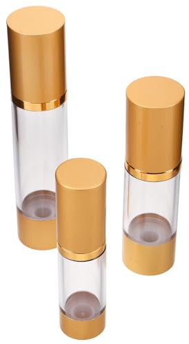 SAFIGLE 3pcs Refillable Travel Containers Lotion Airless Pump Container Empty Foundation Bottle Foundation Bottle As