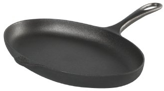 SKEPPSHULT Fisch- und Filé Pfanne 33 x 21,5 cm. Gusseisengriff. Auf Allen Herdarten, Ofen, Grill & offenem Feuer einsetzbar