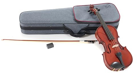 PURE GEWA Violingarnitur EW Ebenholzgarnitur - Violine 1/16, Set spielfertig inkl. Koffer, Bogen, Kolofon, Kinnhalter, Feinstimmsaitenhalter