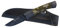 Linder BOLT 3,440A blackwashed, G10 camouflage, Klinge 7 cm, Fahrtenmesser