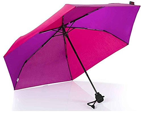 EuroSCHIRM light trek ultra der Sonnen-, Wander-, Regen- & Trekkingschirm Farbe dunkellila/magentalila/lila/grau