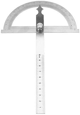 Rostfritt stål gradskiva linjal 0-180 grader, goniometer vinkelmätare 80 × 120 mm, 120 × 150 mm, 150 200 mm (120 * 150 mm)
