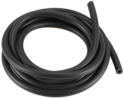 sourcing map Tubo de manguera de línea negra, 3 mm (1/8 pulgadas) ID x 6 mm (15/64 pulgadas) OD 4.92 pies/1.5 m NBR aceite lubricante manguera de agua tubo del motor