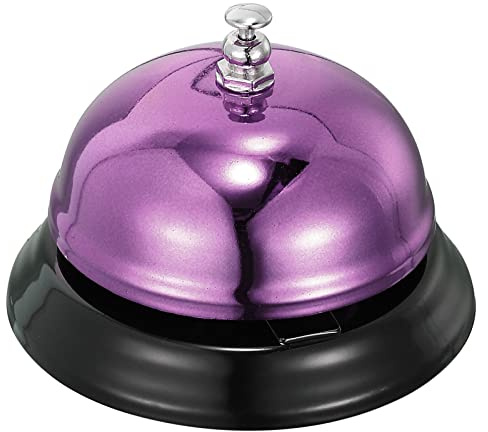 sourcing map Desk Bell 85mm(3.35) Dinner Bell Purple | for Restaurants,Service