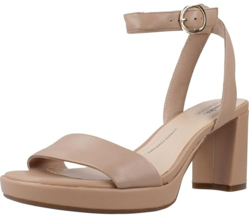 Clarks AmbyrLyn Bay Womens Warm Beige Lea, 3.5