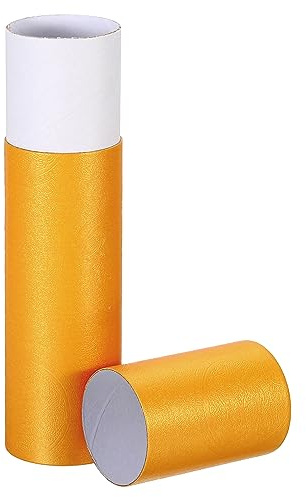 PATIKIL 2x9 Poster Tube Photo Storage Portable Shipping Mailing Yellow | Calligraphy Painting Tubes Round Carrying Case for Storing Paper Art Map Documents