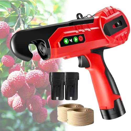 RayGenius Atadora De Ramas AutomáTica, Atadora EléCtrica para Animales Y Plantas con Cuatro Marchas Ajustables, DiáMetro MáX. 25 Mm, para Tomates, Pepinos, Frutas Y Verduras.