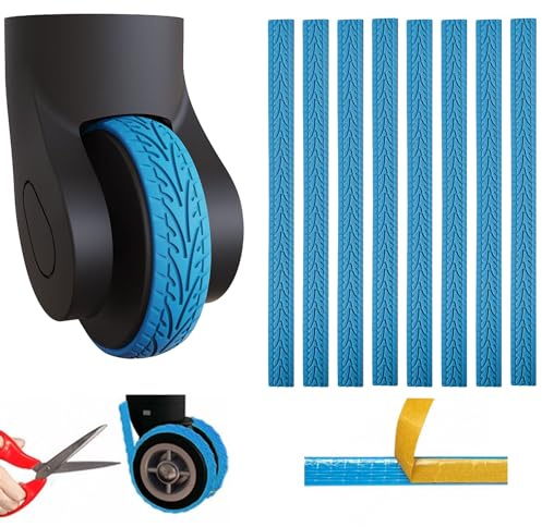 Kakveiai Protector de Ruedas de Equipaje - 8 Piezas Antideslizante y Antiruido en Gel de Sílice Para Maletas Con Ruedas Giratorias