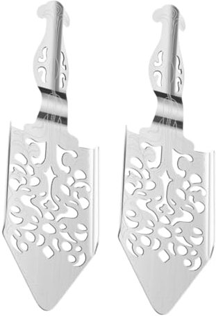 PRETYZOOM 2piezas Cuchara Para Absenta De Acero Inoxidable Filtro Multifunción Práctica Cuchara De Ajenjo Hogar Para Servir y Bebidas