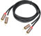 Cavo Audio Stereo RCA 3 Metri per Amplificatori, Cavo 2 X 2 Cinch Diffusori Attivi Subwoofer Connettori Placcati Oro 24K per Sistemi Home Theater Impianti HiFi Connettività Audio di Alta Qualità Nero