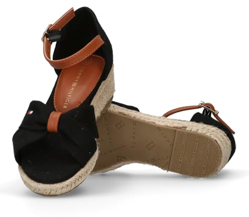Tommy Hilfiger sandali in corda con plateau, Karin, nero, 33