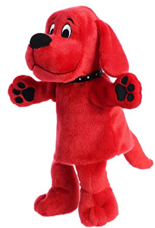 Aurora® Playful Clifford® Clifford Hand Puppet Stuffed Animal - Childhood Nostalgia - Lasting Companionship - Red 12 Inches