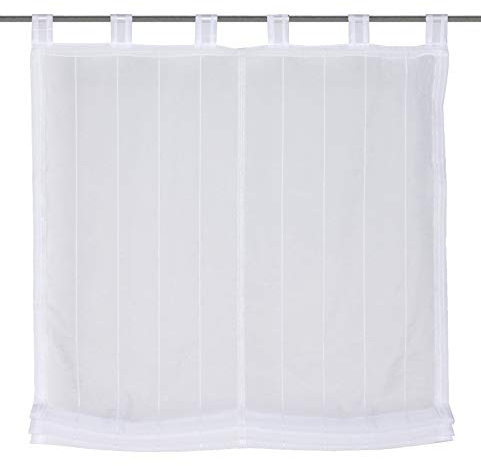 Home fashion Schlaufenrollo, Weiß