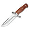 NedFoss HUNTER Couteau de Chasse, Lame Fixe en Acier D2, 11.3CM Survie Avec Étui en Cuir, Manche en Ébène, Collection, Idéal Pour le Camping, la Chasse, les Cadeaux