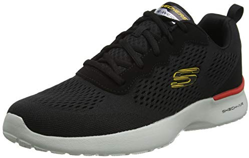 Skechers Skech-air Dynamight Tuned Up, Zapatillas de deporte para Hombre, Black Engineered Mesh/Pu/Gray Trim, 41.5 EU