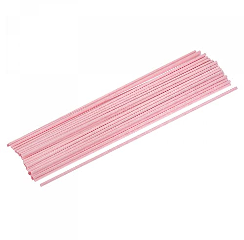 sourcing map Fiber Reed Diffuser Sticks 8.6 x3mm for Aroma Fragrance Essential Oil, Pink Pack of 50