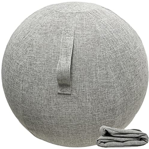 Alywen Housse Ballon Gym Housse Ballon de Exercice Swiss Ball Bureau Anti-saleté Durable Protection Antidérapante 55 Gris