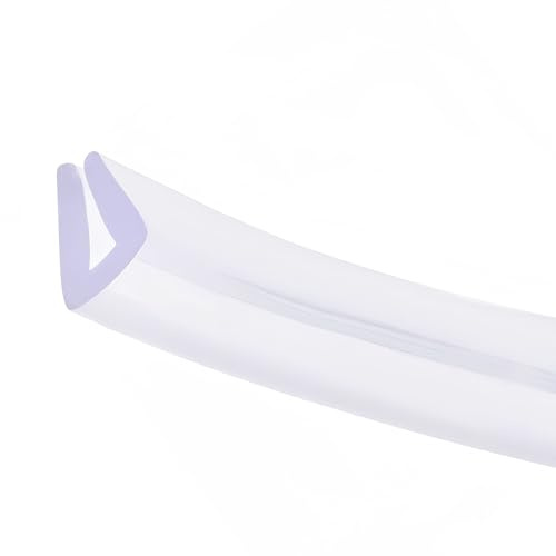 LEPEVNEY Transparent PVC U-Seal Channel Edge Protector Sheet Edging Trim Seal for 3-5mm Edge - 9.84Ft 3 Meter Length - 0.28 7mm Height