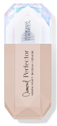 Physicians Formula Mineral Wear Diamond Perfector BB Cream, Fondotinta Idratante Colorato con Estratti di Diamante e Vitamina E, Copertura Leggera, Effetto Finito Luminoso, Fair to Light