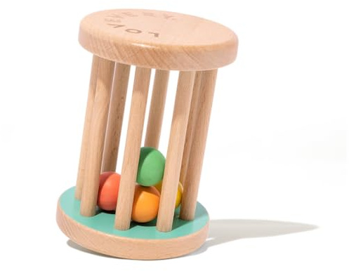 Lovevery, Montessori Rolling Rattle, Baby Rattle Starting at 12 Weeks
